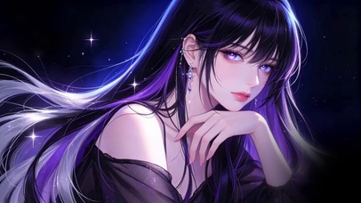 暗夜紫瞳美女