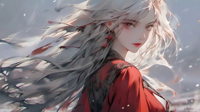 4K 红衣少女