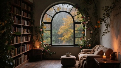 【雨景】安静的书房