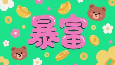 可爱的暴富小熊