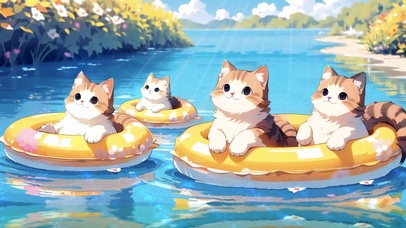 呆萌的猫咪