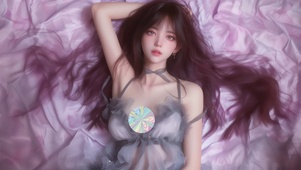 床上美女