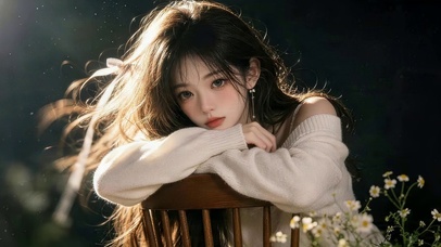 可爱长发女孩