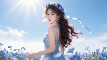 花丛女孩