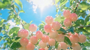 小清新阳光下樱桃