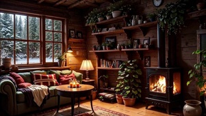 【雪景】温暖的小客厅