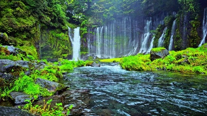 唯美山间瀑布4K