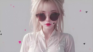 酷飒金发性感气质女神