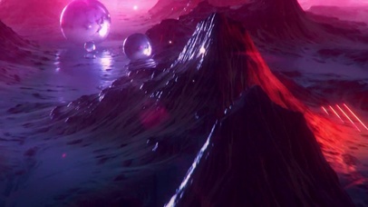 炫酷异星山川穿行