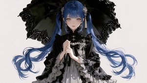 二次元撑伞女孩