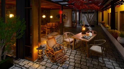 中式茶馆小屋