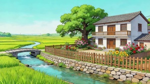 治愈乡村河流人家