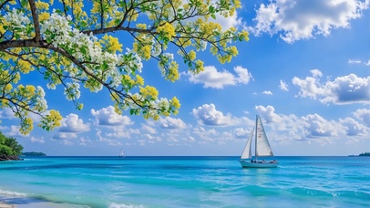 护眼蓝天海洋