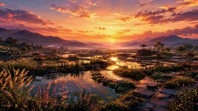 落日山河