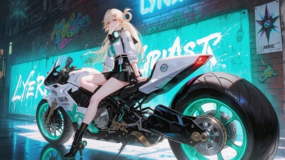 街巷机车少女琳奈