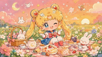Q版美少女野餐时刻