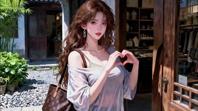 爱心手势少女