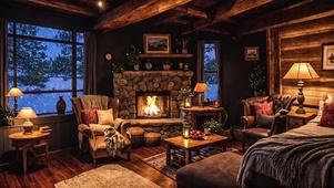 【雪景】温暖的雪中木屋