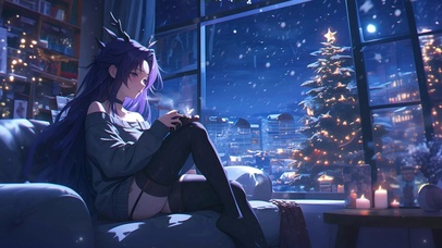 圣诞夜鹿女