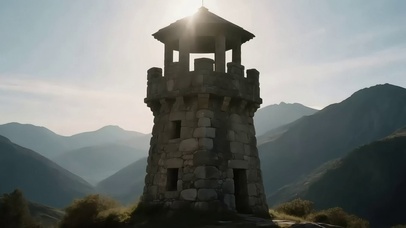 静谧山谷瞭望塔