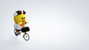 小黄鸭踩自行车