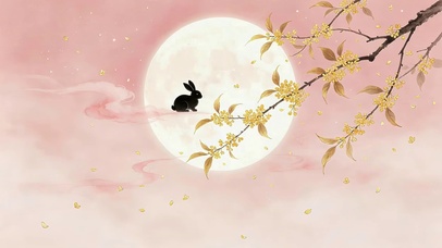 桂花玉兔