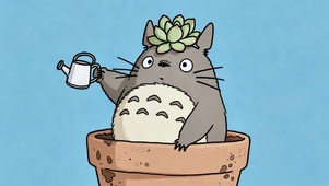 盆栽龙猫