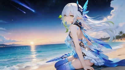 治愈海滩女孩