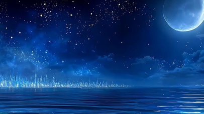 夜景大海带鱼屏