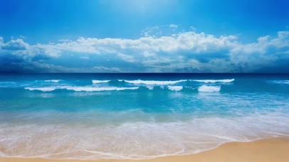 超治愈云海下的浅海浪花