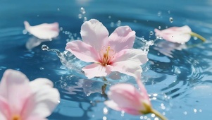 湖面花瓣