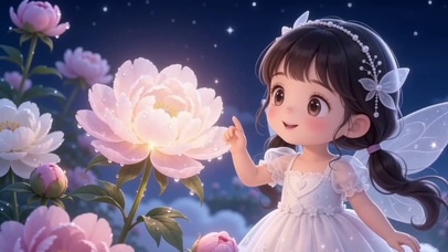 天使宝宝指尖魔法花开富贵