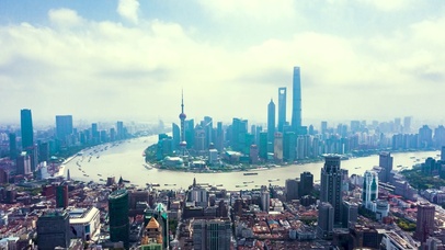 4K 高清 上海陆家嘴航拍摄影