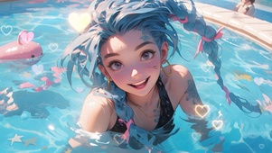 蓝头发女孩