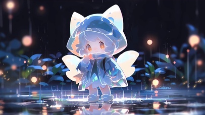 雨中小姑娘