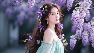 紫藤花少女