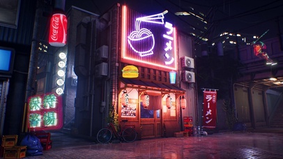 赛博朋克 拉面馆