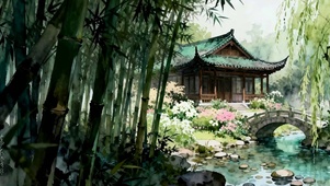 护眼竹林