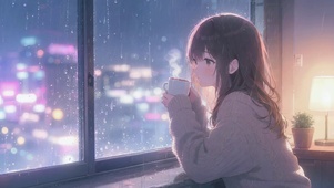 观雨女孩