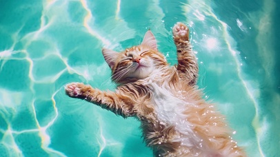 水中小猫