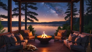 静谧森林星空夜