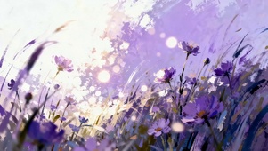 唯美紫色氛围花卉