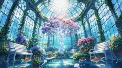 梦幻玻璃花房