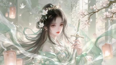 剑舞花影醉清风