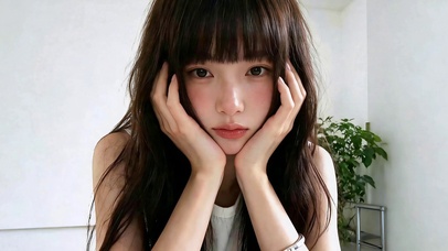  绝美淡颜纯欲少女