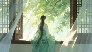 治愈系古风美女