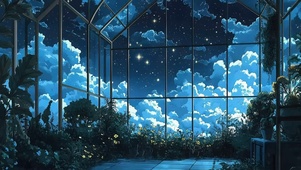 静谧星空植物玻璃房子