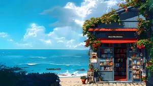 清爽舒适风 海边灵魂小铺