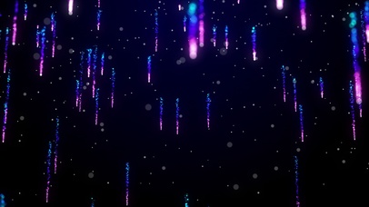 炫酷多彩流星雨下落