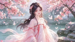 春日樱屿古意芳华少女